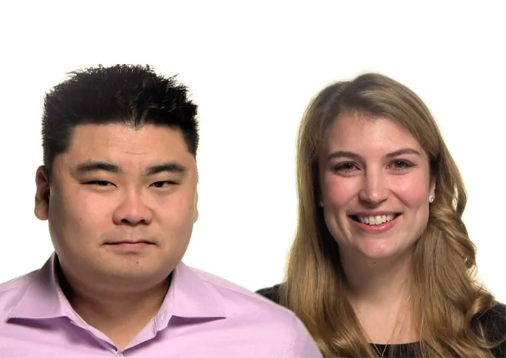 Engage Studio co-founders Ji and Mariam, poster for the video A New Way to Make Your Engagement Ring