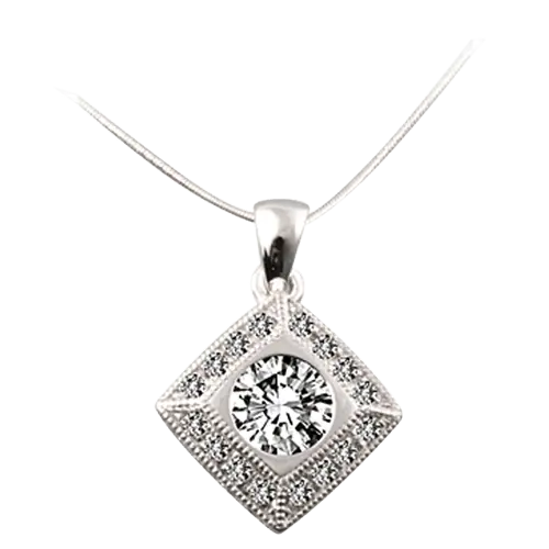 Halo Diamond Pendant