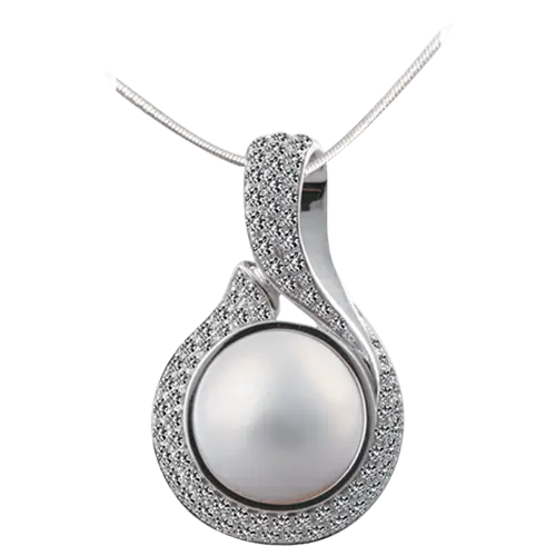 Pearl and Diamond Pendant
