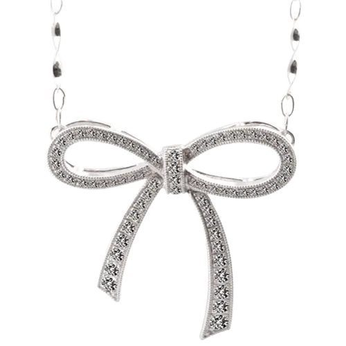 Diamond Bow Tie Pendant