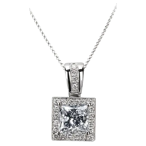 Princess Diamond Pendant