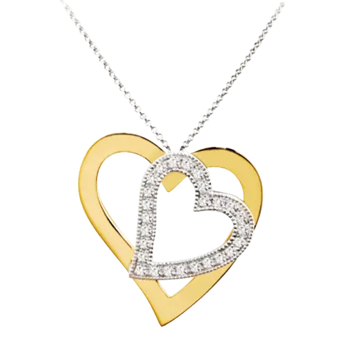 Two-Tone Heart Pendant