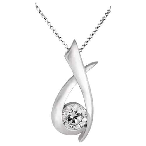 Cradled Diamond Pendant