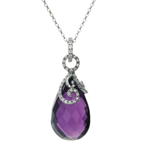 Amethyst Briolette Pendant
