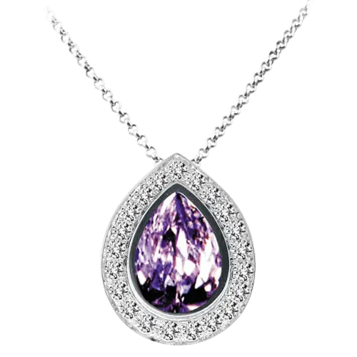 Amethyst and Diamond Pendant