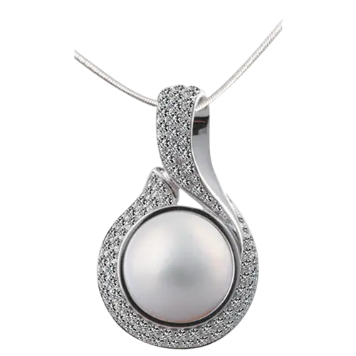 Pearl and Diamond Pendant
