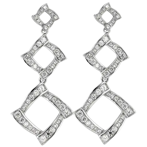 Diamond Drop Dangle Earrings