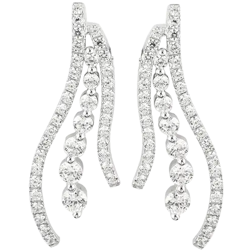 Diamond Trail Drop Earrings