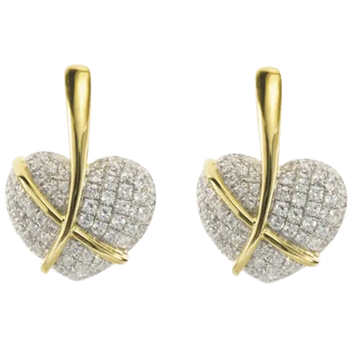 Diamond Heart Earrings