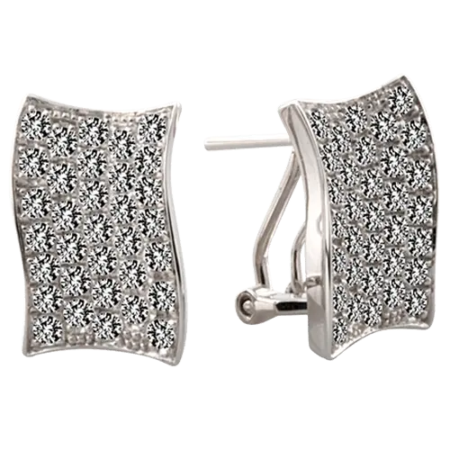 Diamond Lever Back Earrings