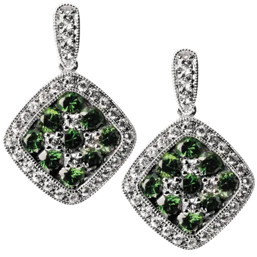 Emerald and Diamond Earrings