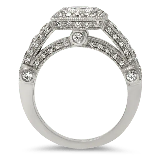 Bezel-Set Halo Engagement Ring