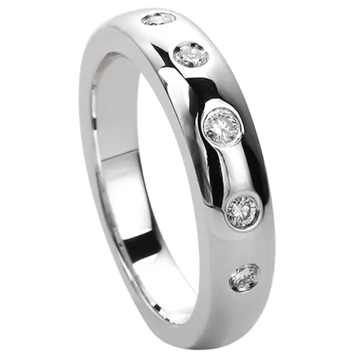 Gypsy-Set Round Diamond Band