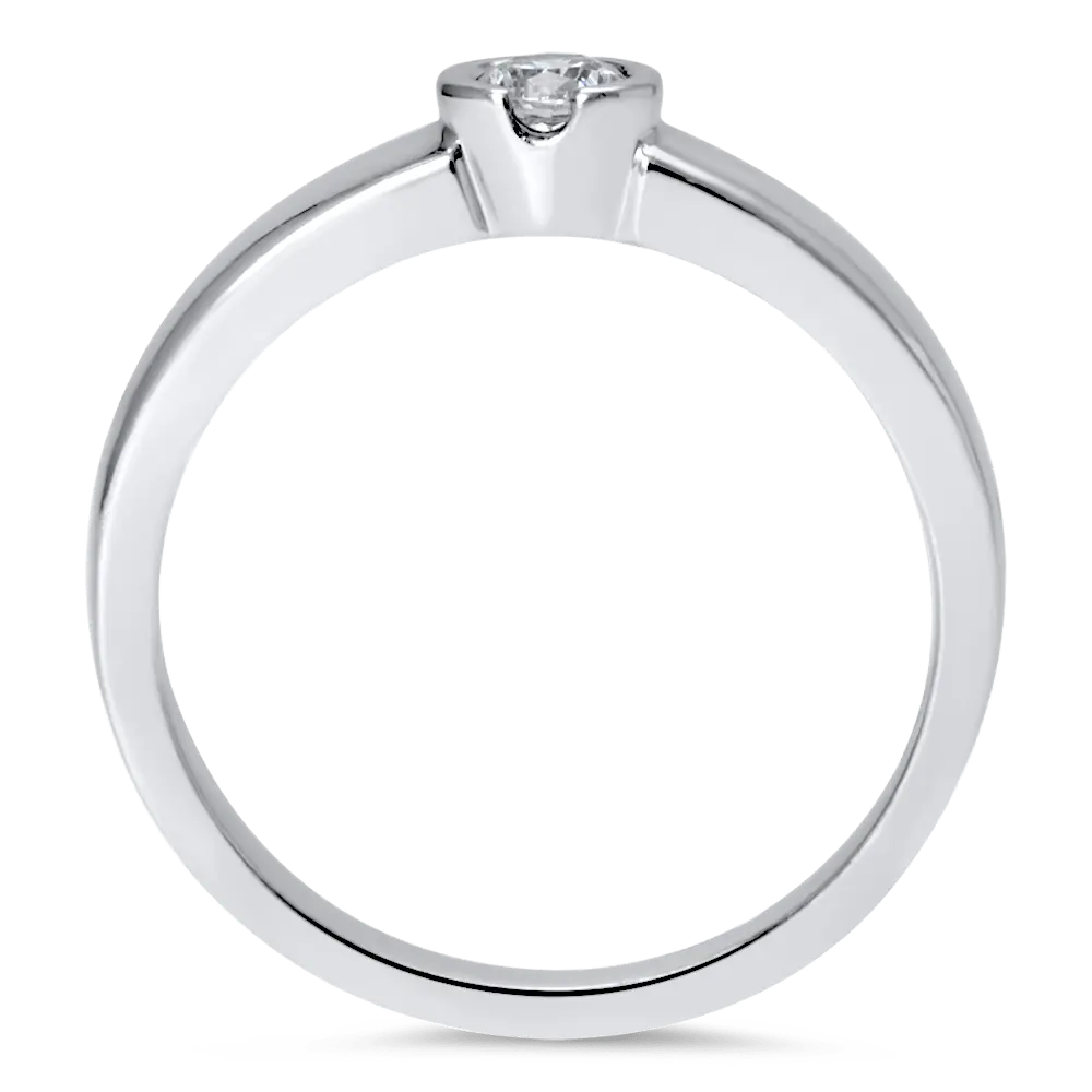 Bezel Set Solitaire Engagement Ring