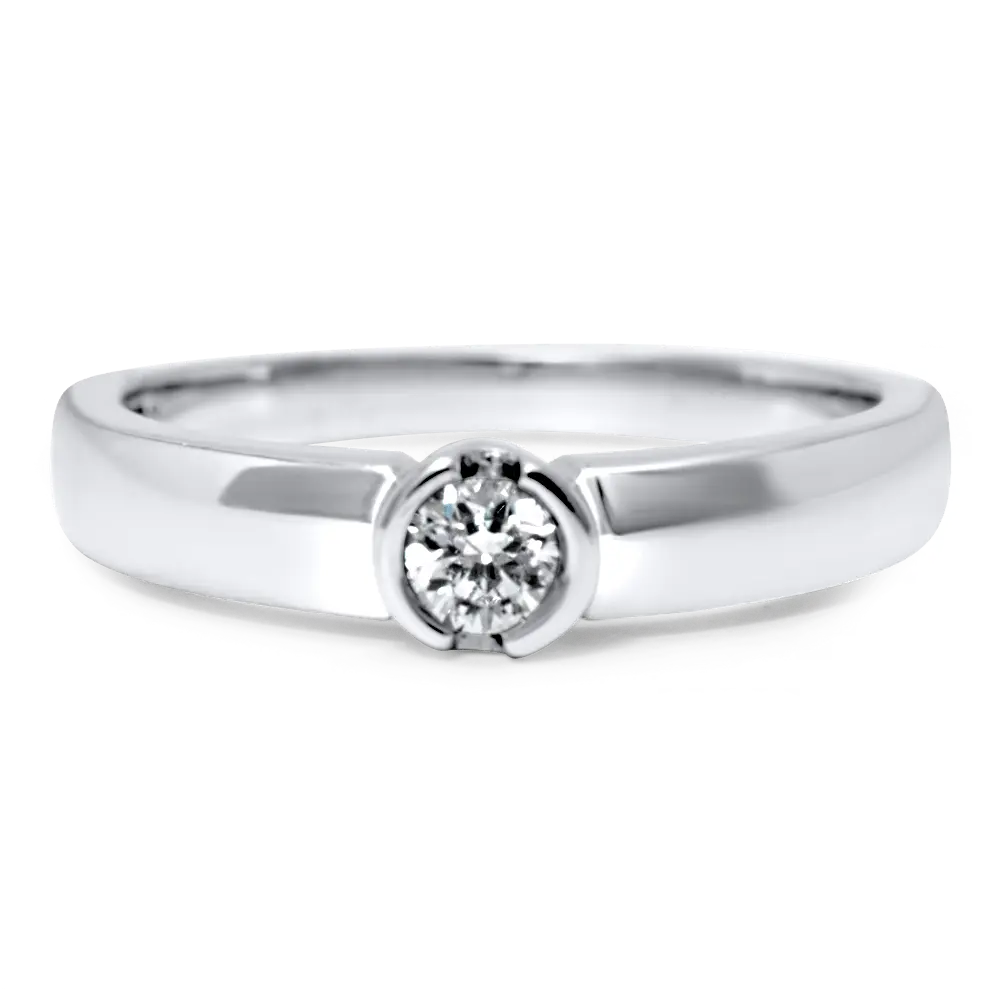 Bezel Set Solitaire Engagement Ring