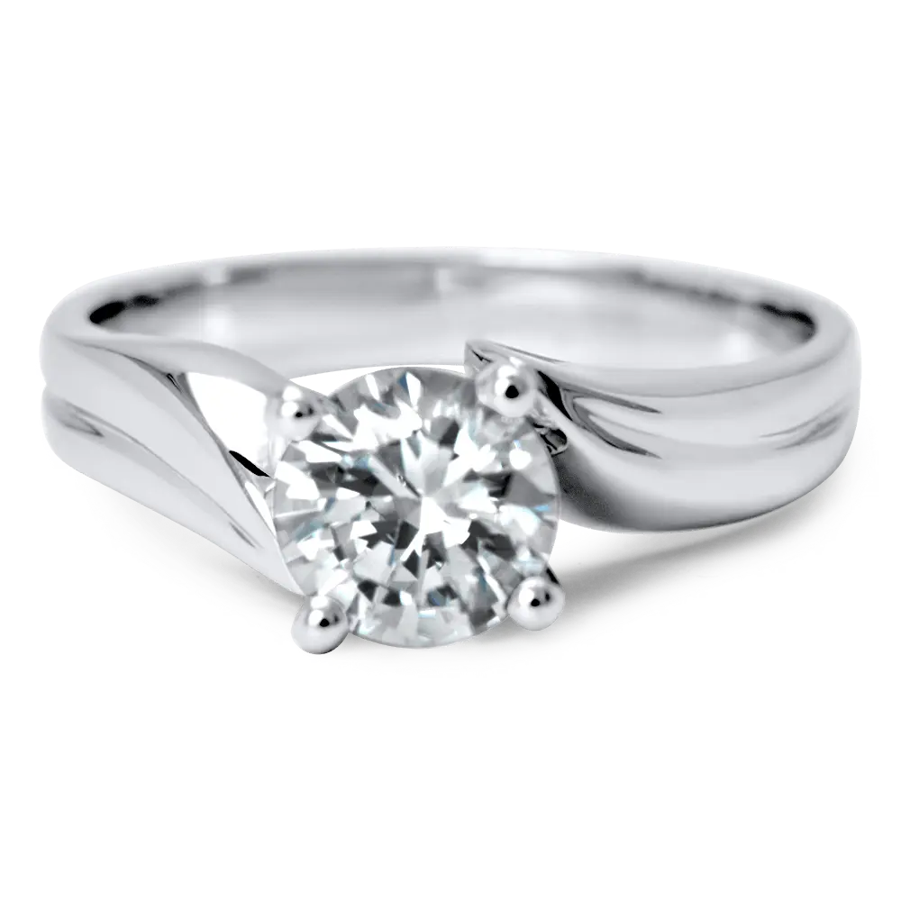 Tapered Bypass Engagement Ring