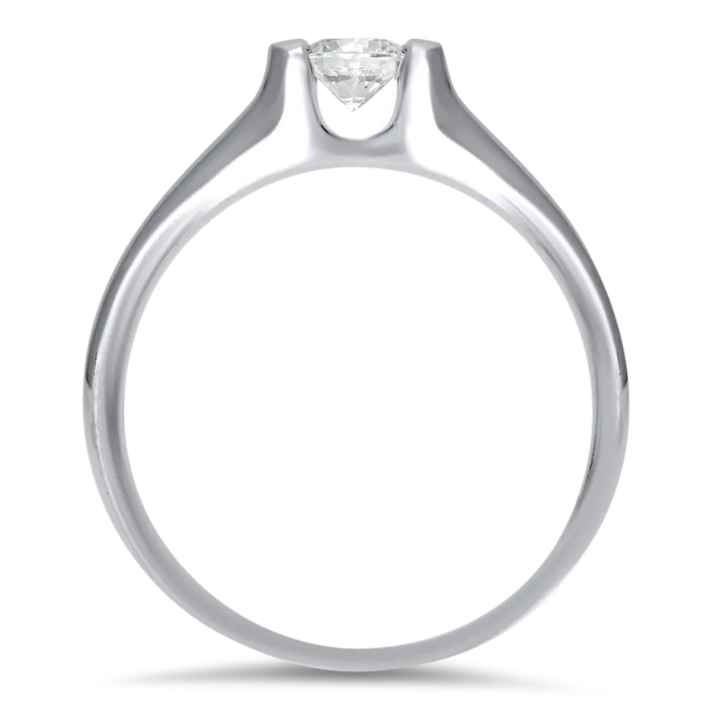 Semi-Bezel Engagement Ring