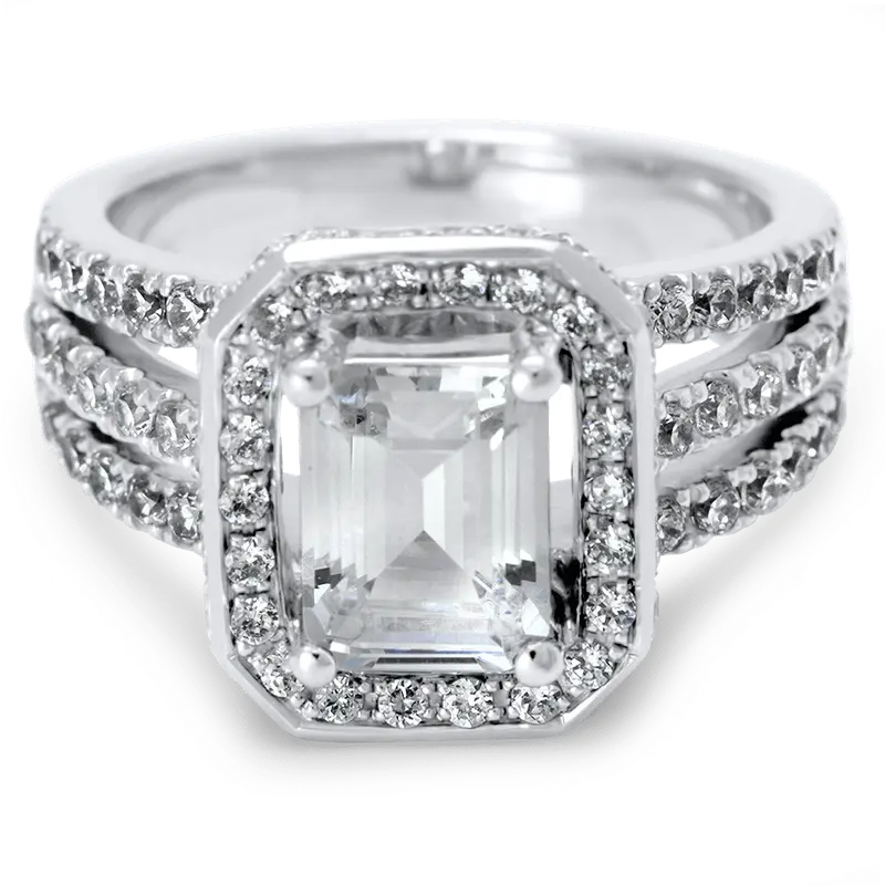 Split-Shank Halo Engagement Ring