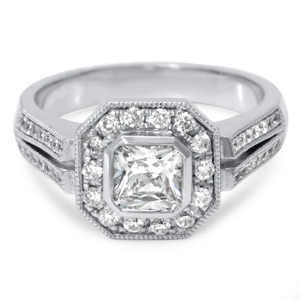 Bezel-Set Princess Diamond