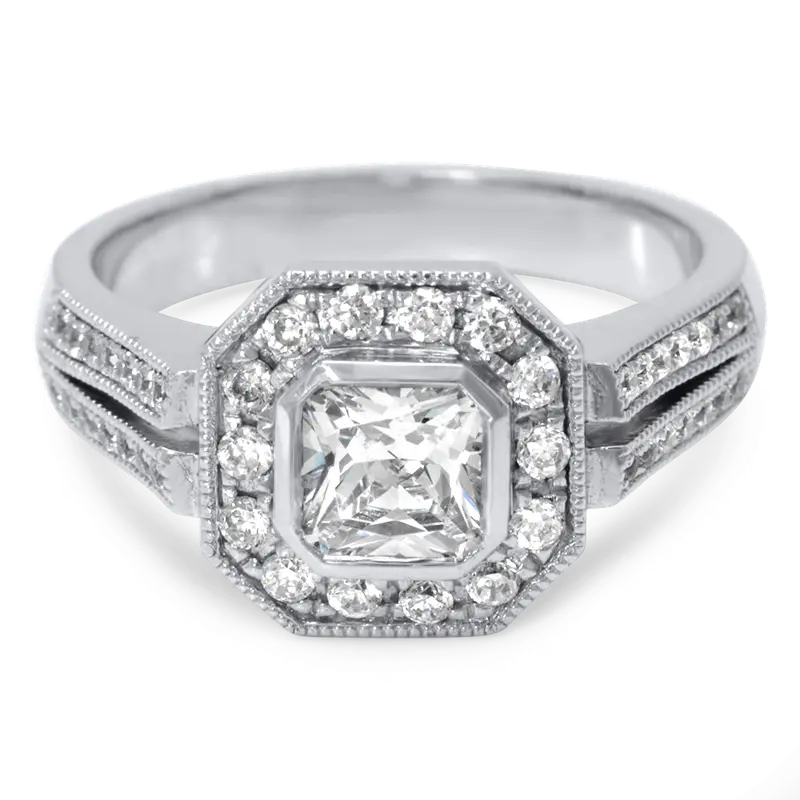Bezel-Set Princess Diamond