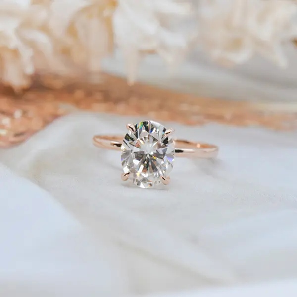 Plump Oval Solitaire Engagement Ring