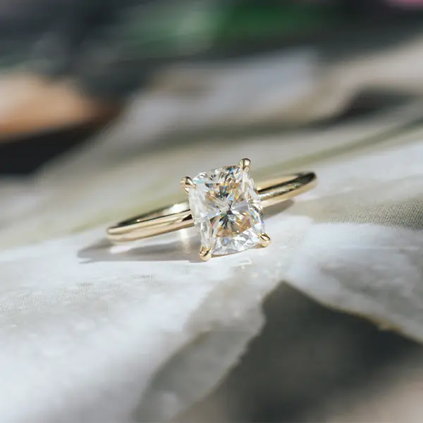 Classic Cushion Solitaire Engagement Ring