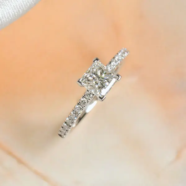 Princess Pavé Engagement Ring