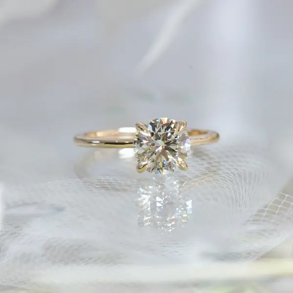 Round 4-Prong Solitaire Engagement Ring