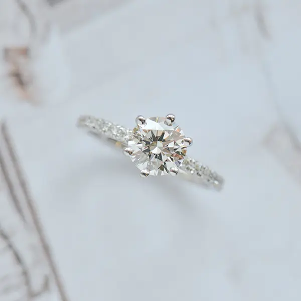 Round 6-Prong Engagement Ring With Round Prongs-profile