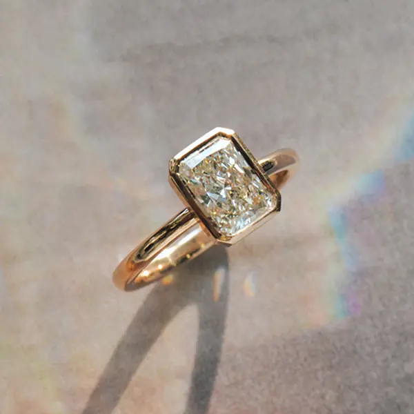 Radient Bezel Set Engagement Ring