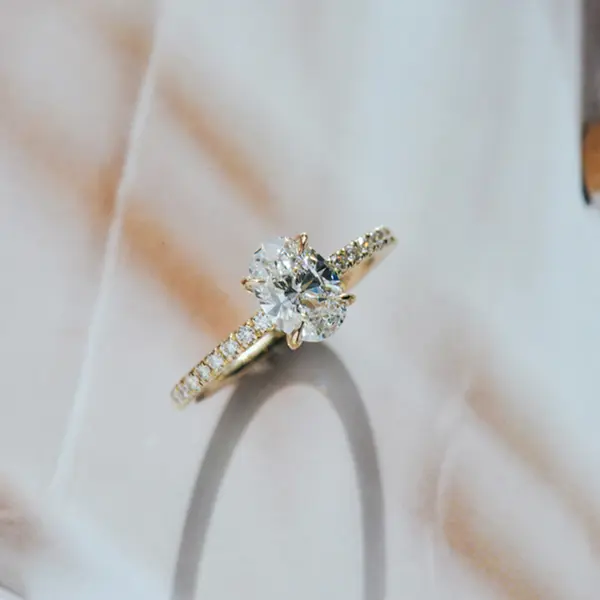 Fine Tip Prong Solitaire Engagement Ring