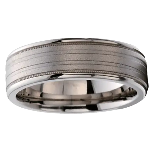 Grooved Titanium Ring