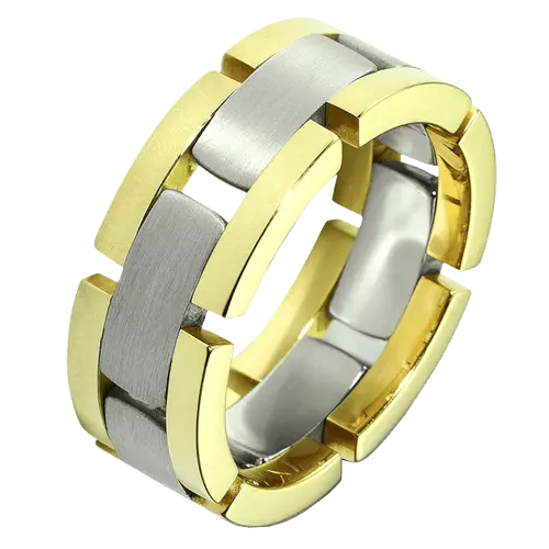 Two-Tone Chain Link Ring