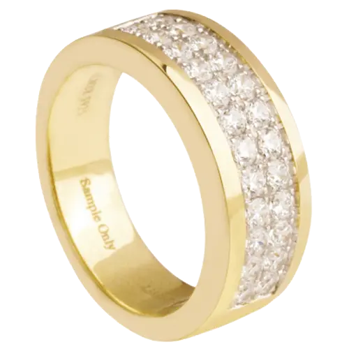 Double-Row Diamond Ring