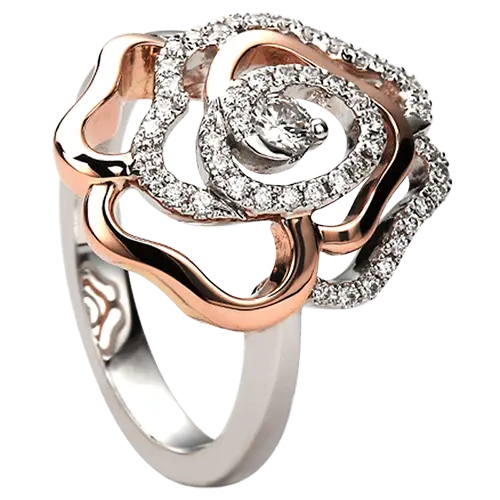 Diamond Flower Ring