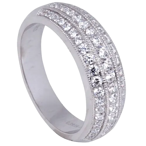 Three Row Diamond Ring