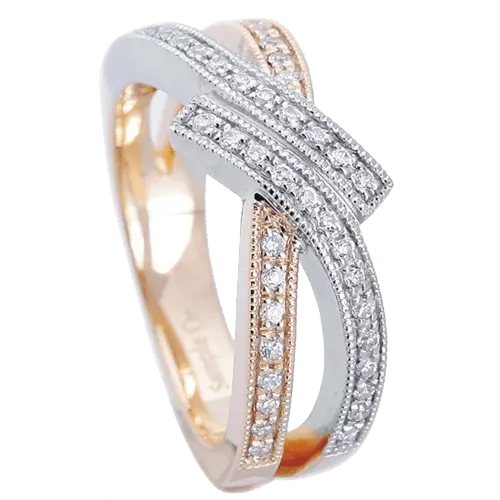 Two Tone Diamond Ring