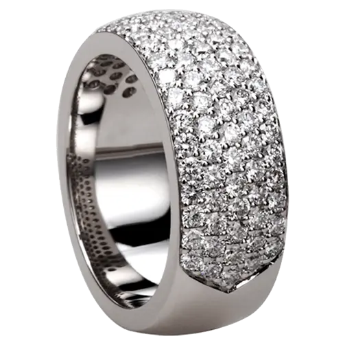 Micro-Pave Diamond Dome Ring