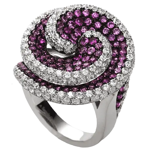 Pink Tourmaline and Diamond Ring