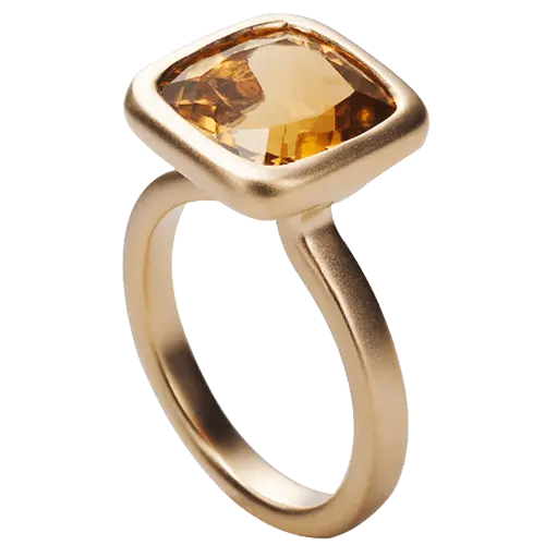 Citrine Bezel Set Ring