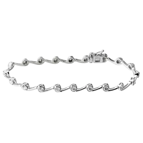 Diamond Swirl Tennis Bracelet