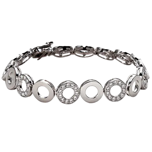 Circle Diamond Tennis Bracelet