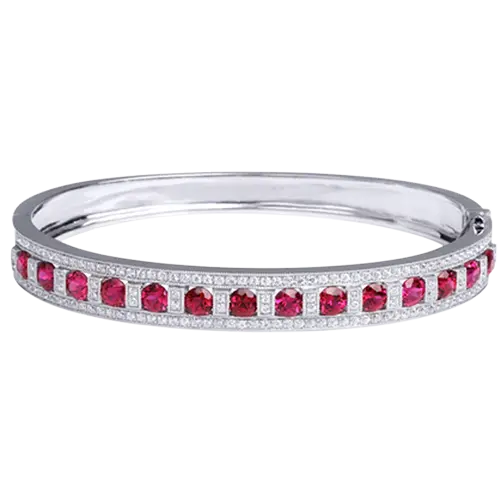Ruby and Diamond Bangle