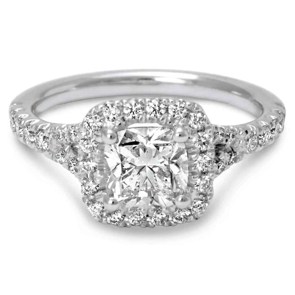 Custom Split-Shank Halo Ring