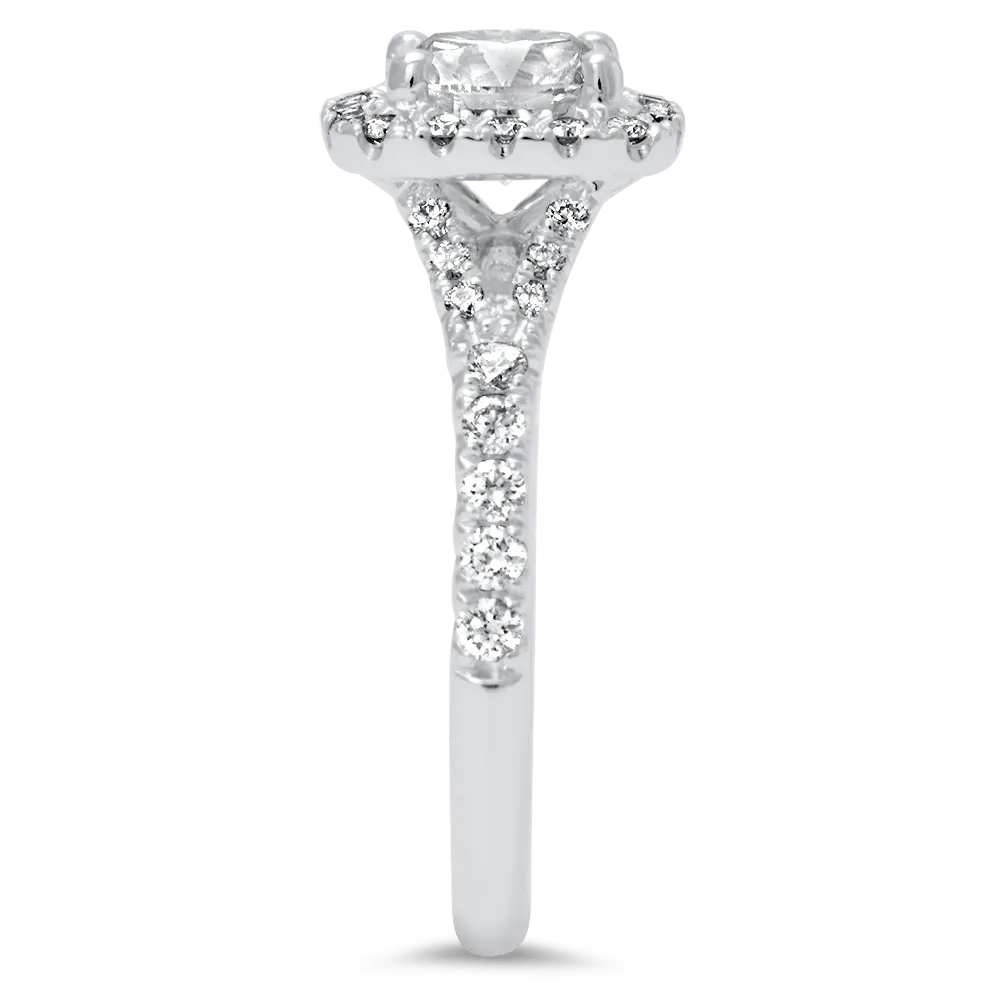 Custom Split-Shank Halo Ring