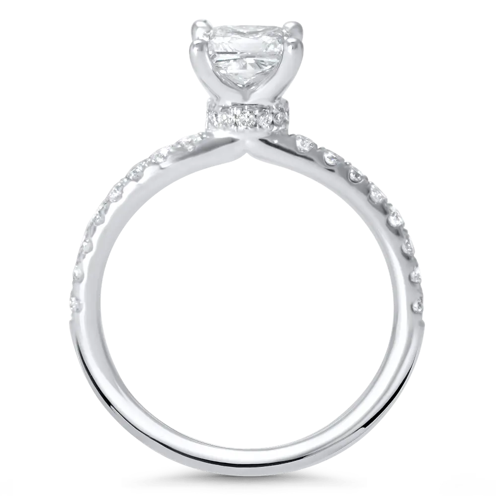 Diamonds Wrap Around Gallery Pave Ring