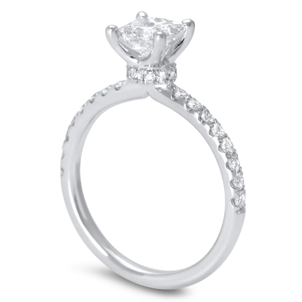 Diamonds Wrap Around Gallery Pave Ring