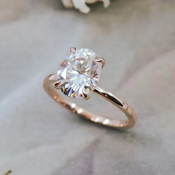 Plump Oval Solitaire Engagement Ring