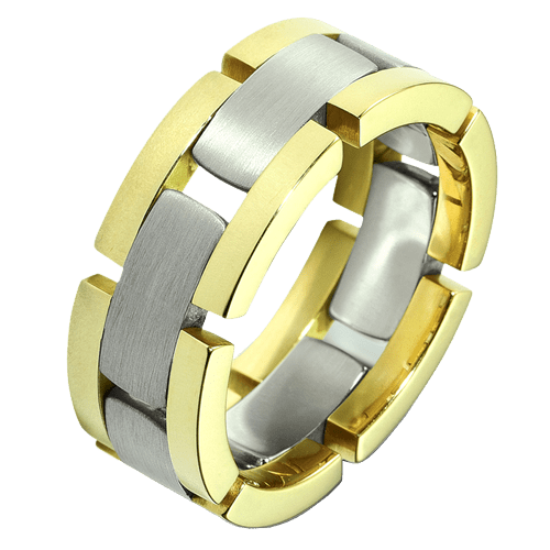 Two-Tone Chain Link Ring - Engagestudio