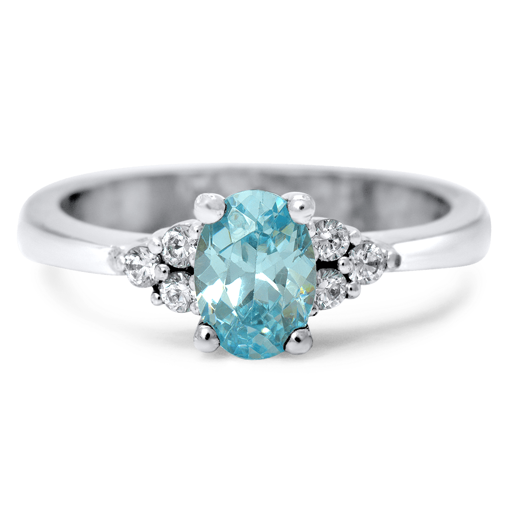 Blue Topaz Engagement Ring - Engagestudio